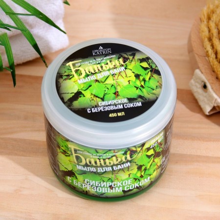 Dense soap for a Siberian bath with birch juice 450 ml-4