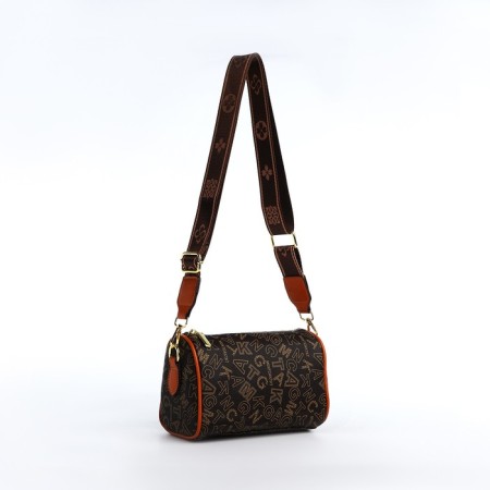 Cross-Bodi Bag on a zipper, brown color-3