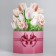 Volumetric postcard "Happy Birthday", tulips, 17 × 9 × 31 cm