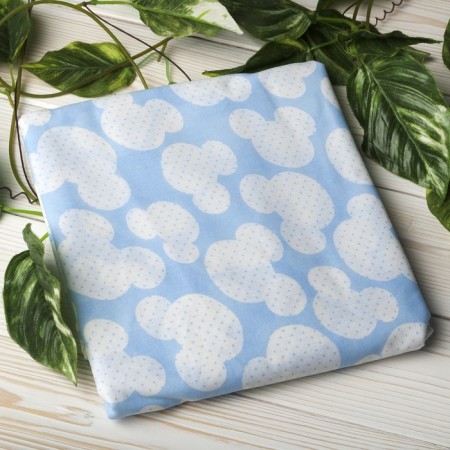 Pillowcase, size 40 × 60 cm, blue mouse, calico-1