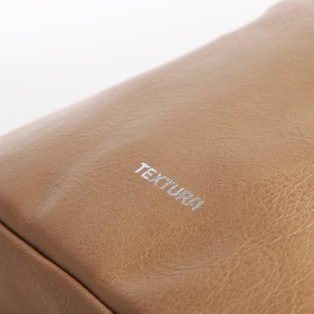 Textura zipper on the zipper, external pocket, beige color-3