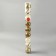 Set of balls plastic D-8 cm, 9 pcs "Melody" Disco stripes, white-gold