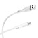 Cable Borofone BX37, microUSB - USB, 2.4 A, 1 m, PVC braid, white