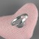 The needle-ring "heart", 5 × 3.5 × 4 cm, pink color