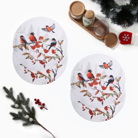 Set of napkins on the table "Magic moments" 30x30sm-4pcs., 100% p/e, oxford 420 g/m2