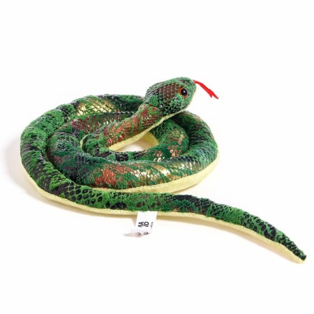 Soft toy "Snake", 18 cm, green color-7