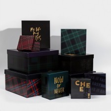 A set of boxes 10 in 1, gift packaging, “male”, 10.2 x 10.2 x 6–28.2 x 28.2 x 15 cm 15 cm
