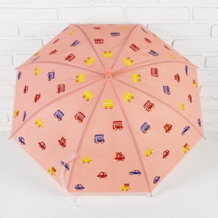 Children's umbrella "Transport" 80*80*65 cm mix, D: 80 cm, cane: 65 cm-5