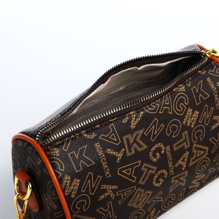 Cross-Bodi Bag on a zipper, brown color-6