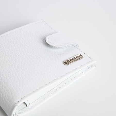 Wallet on the button, Textura, white color-2
