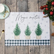 New Year's napkin on the table 