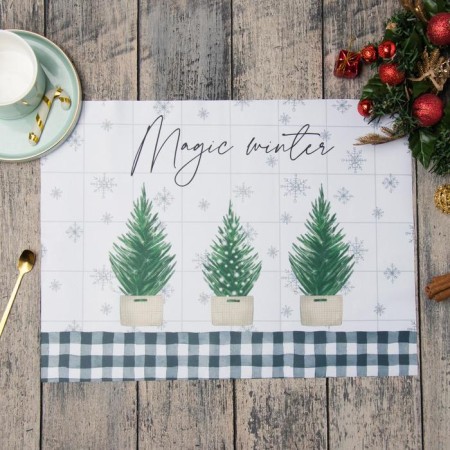 New Year's napkin on the table "Magic Winter", 30x40 cm, oxford, polyester