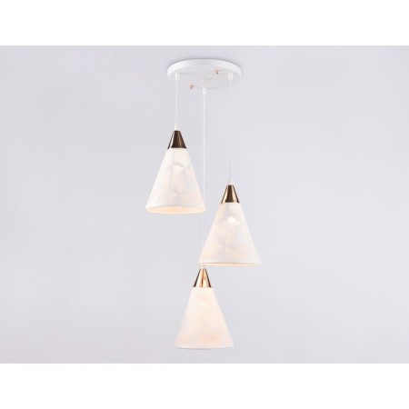 Suspended Ambrella Light, Loft, TR8433, 3HE27, white color, gold-2