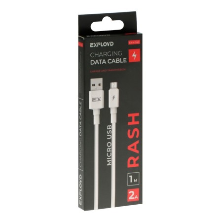 EXPLOYD EX-K-1149, microUSB-USB, 2 A, 1 m, charging + data transfer, white-3