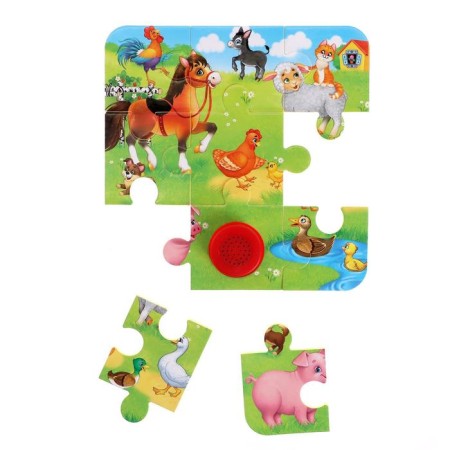 Soft puzzle with a music chip "Farm"-2