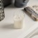 LED candle white, 7.5 × 10 × 7.5 cm, wax, plastic, batteries AAAX3 (not in the kit), glow warm white