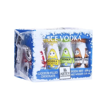 New Year. Figure Ice Vodka chocolate with vodka, lemon, apple and cranberry liquor, 9 g-2