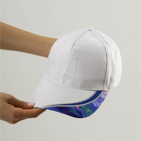 Women's cap "water lily", white color-3