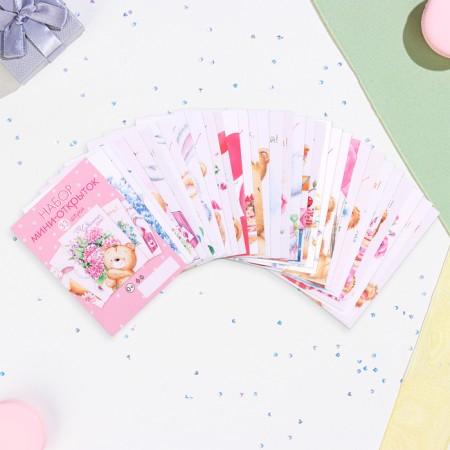 Set of mini cards "cubs" 33 pcs, 10.5 x 7.5 cm