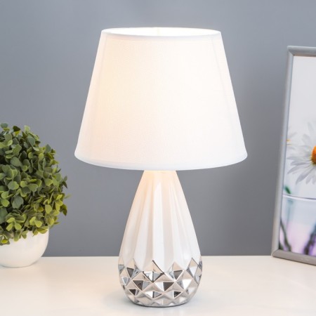 Table lamp "Florence" E14 40W Belo-chromium 22.5x22.5x35 cm Risalux-1
