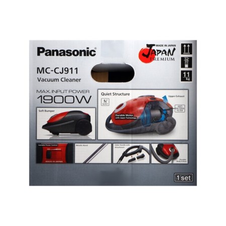 Vacuum cleaner Panasonic MC-CJ911R, bag, 1900 watts, 6 l, red-17