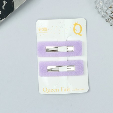 Invisibility for hair "Adeli" (set 2 pcs) Gloice straight, 5 cm, lilac