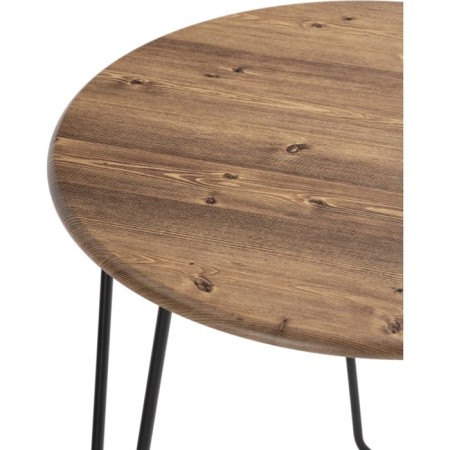 Shani Metal coffee table, old tree/black 60x60x62 cm-3