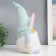 Interior light doll "Dwarf in a cap with bunny ears, sequins" Blue 30x8x8 cm
