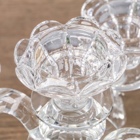 Glass of Glass for 5 candles "Candelabr" 19x23x23 cm-4