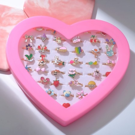 Children's Ring "Assorted" Summer, Mix shape, color in gold, dimensionless-1