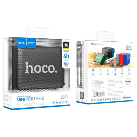 Portable column Hoco BS51, 5 W, VT 5.2, FM, AUX, 1200 mAh, black-3