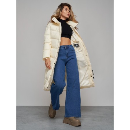 Coat insulated winter female, size 50, light-beige color-14
