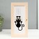 Key "Cat" 14x29 cm milk oak
