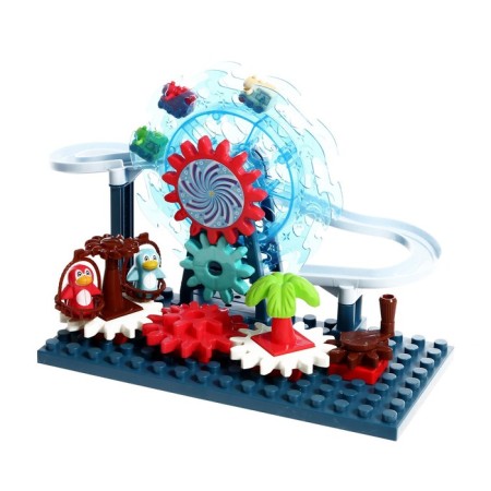 Designer developing with gears "Funny train", 33 details-3