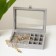 Standing for jewelry "Casket", 7 stripes, 9 cells, 20 × 15 × 4.5, color gray color