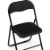 Fold 1 Metal Carcass chair, metal/eco -leather, black/black 43x40x77 cm