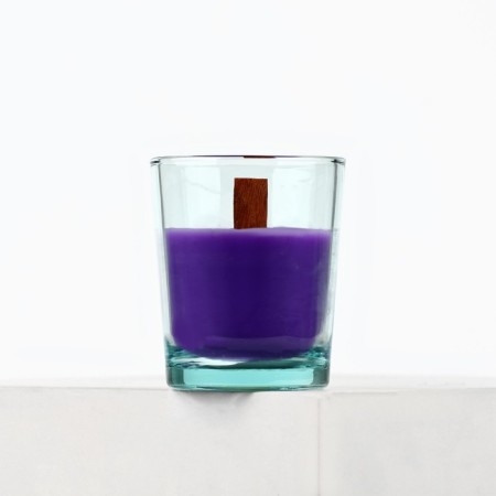 Aromatic candle with soy wax "flower fields", the aroma of lavender 6 x 5 x 5 cm.-3