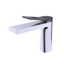Bronze de Luxe ELEMENT EL02CB sink mixer, pour 130 mm, brass, chrome/black