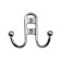 Hook furniture tundra TKD016, two -rod, chrome, 4 pcs TMP