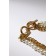 Bracelet Pearl "Chain" with toogle, ball No. 4, white color in gold, l = 16 cm