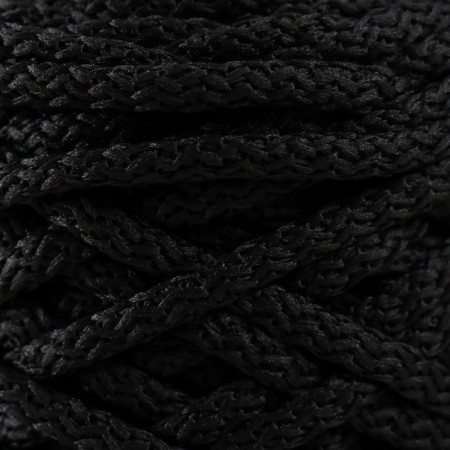 Knitting cord 100% polyester, width 5 mm 100m (black)-3
