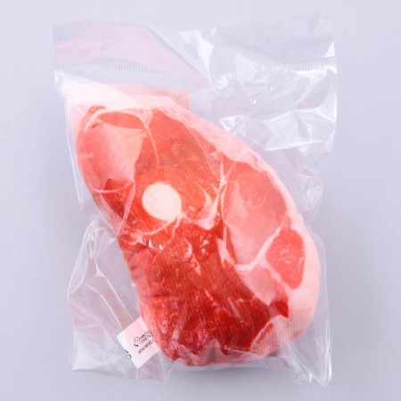 A toy for dogs with a “steak” squeak from textiles, 13 x 10 cm-5