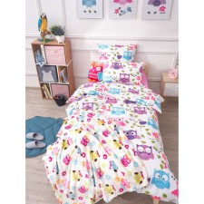 Bed linen 1.5 joint venture Guten Morgen Funny Owls, size 150x214 cm, 143x215 cm, 70x70 cm