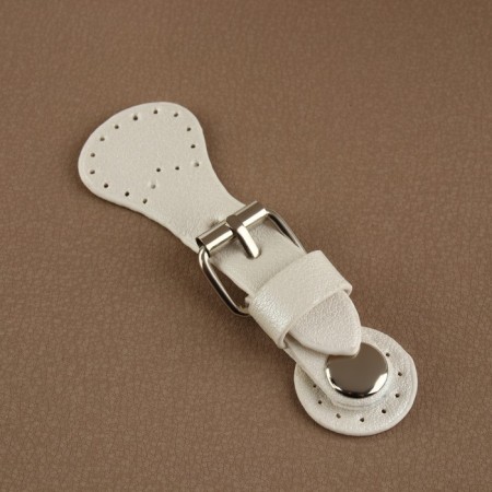Bag button fastener 8 × 3 cm, white color-2