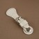 Bag button fastener 8 × 3 cm, white color