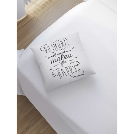 Decorative pillowcase “Make more for happiness”, on a zipper, size 45x45 cm-1