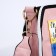 Bag Cross-Bodi with a zipper, pink color