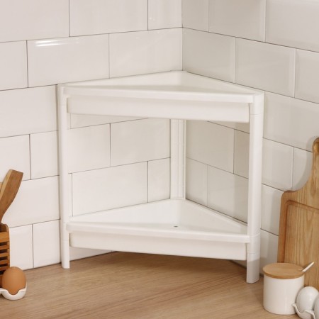 Rowbrush 2-tier angular Vikea, 33 × 33 × 40.7 cm, white color-3