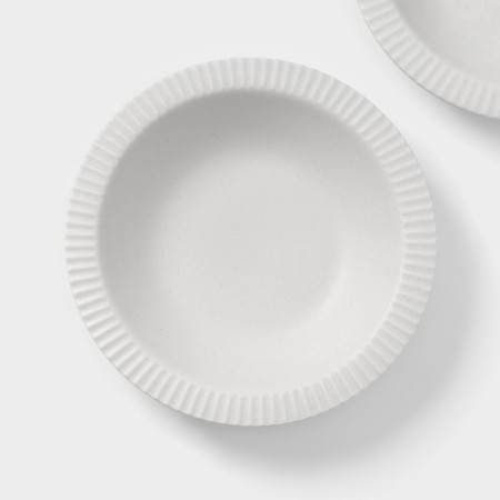 Magistro jarwah lausanne plates, 550 ml, 21.3 × 4 cm, deep, set 2 pcs, porcelain, gray-3