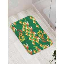 Bathroom mat “Fire dragons”, anti -slip, size 52x77 cm